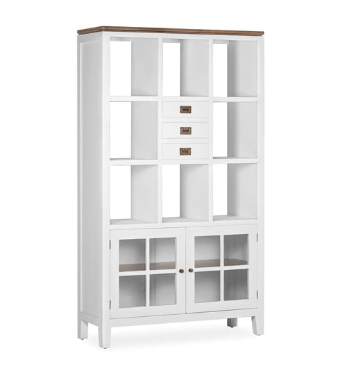 Libreria con 3 cassetti e 2 ante Everest Bianco