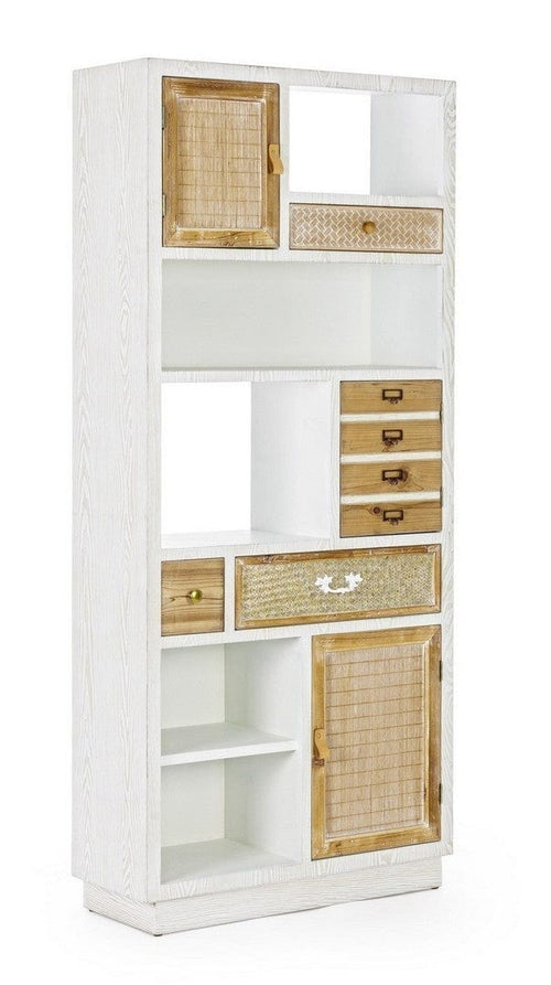 Libreria con 3 cassetti e 3 ante Eloise Bianco