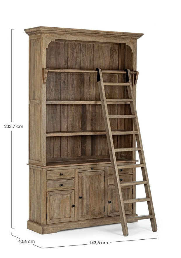 Libreria con 4 cassetti e 3 ante Domitille Naturale (8)