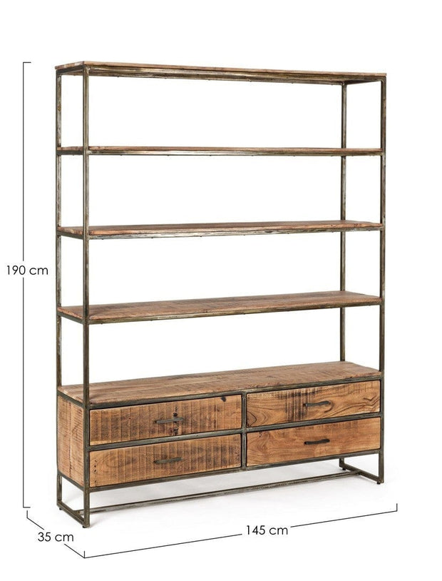 Libreria con 4 cassetti Elmer Naturale (8)