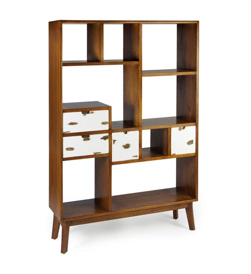Libreria con 4 cassetti Nordic Noce