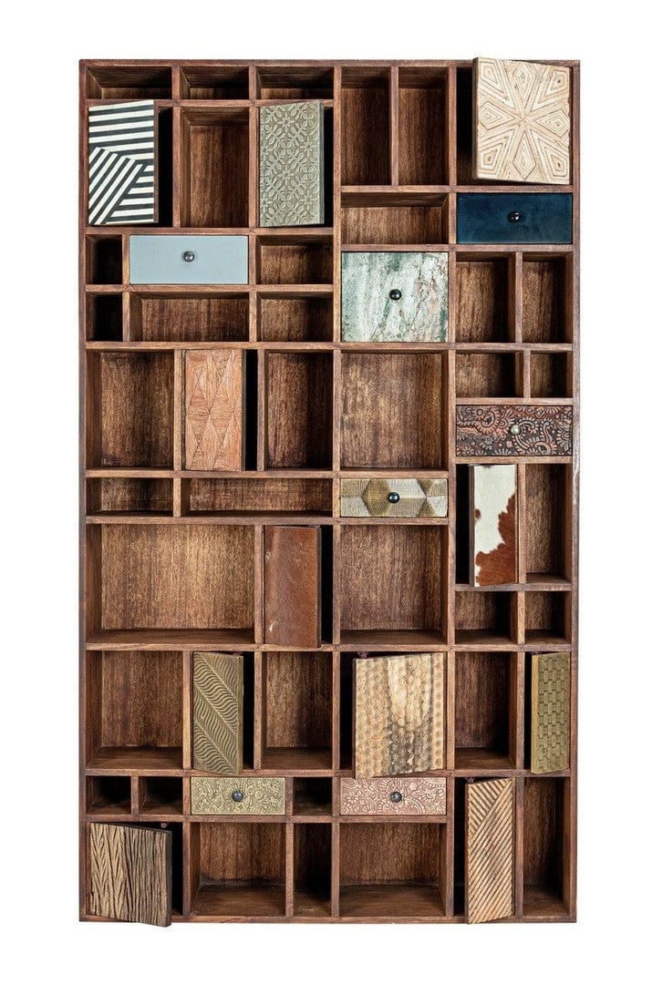 Libreria con 7 cassetti e 10 ante Dhaval Naturale (3)