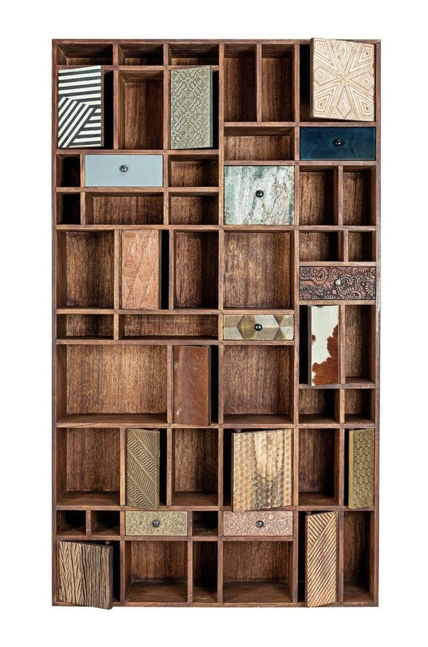 Libreria con 7 cassetti e 10 ante Dhaval Naturale (3)