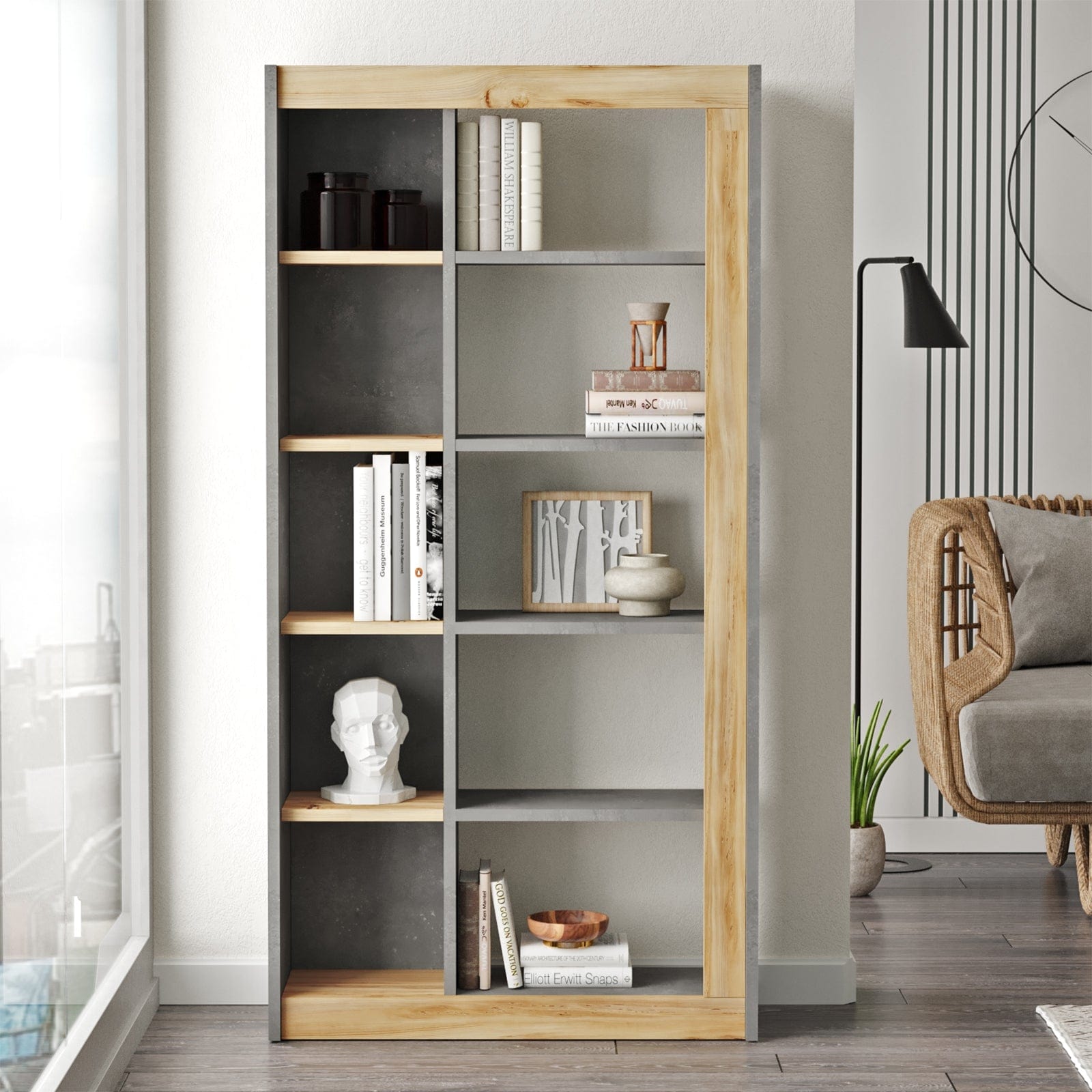 Libreria Luvio Media LV23-KR Grigio (2)