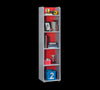 Libreria per bambini in paglia, Race Cup Rosso / Azzurro, L39xL32xH160 cm