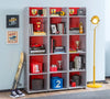 Libreria per bambini in paglia, Race Cup Rosso / Azzurro, L39xL32xH160 cm (2)