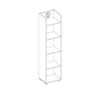 Libreria per bambini in paglia, Race Cup Rosso / Azzurro, L39xL32xH160 cm (4)