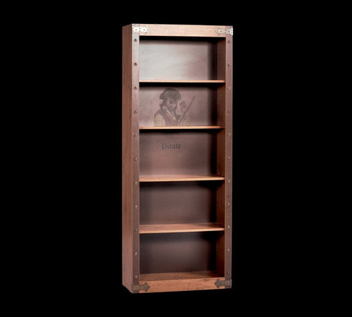 Libreria per bambini, Pirata Brown, l71xl33xh183 cm