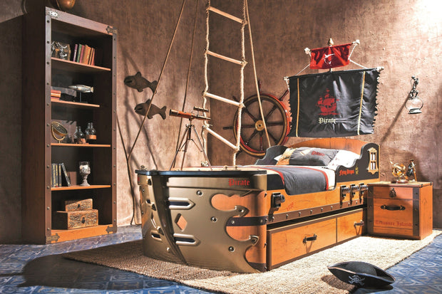 Libreria per bambini, Pirata Brown, l71xl33xh183 cm (2)