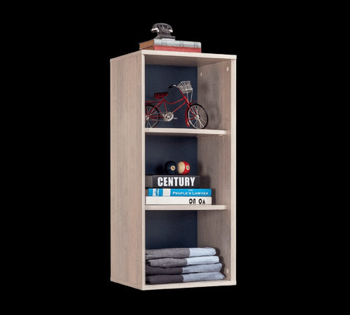 Libreria per ragazzi 12-24 anni, Trio Natur / Blu scuro, l39xl32xh88 cm