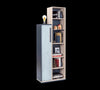 Libreria per ragazzi con 1 porta, ragazzi 12-24 anni, Trio Natur / Blu, l69xL32xH192 cm