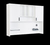 Libreria sospesa a 2 ante in legno Bianco Grande, l136xL28xH104 cm