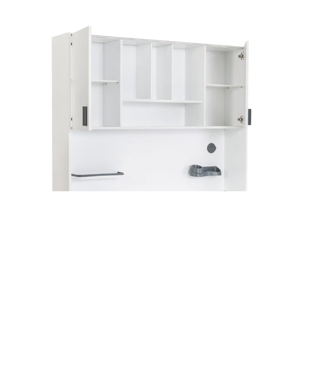 Libreria sospesa a 2 ante in legno Bianco Grande, l136xL28xH104 cm (1)