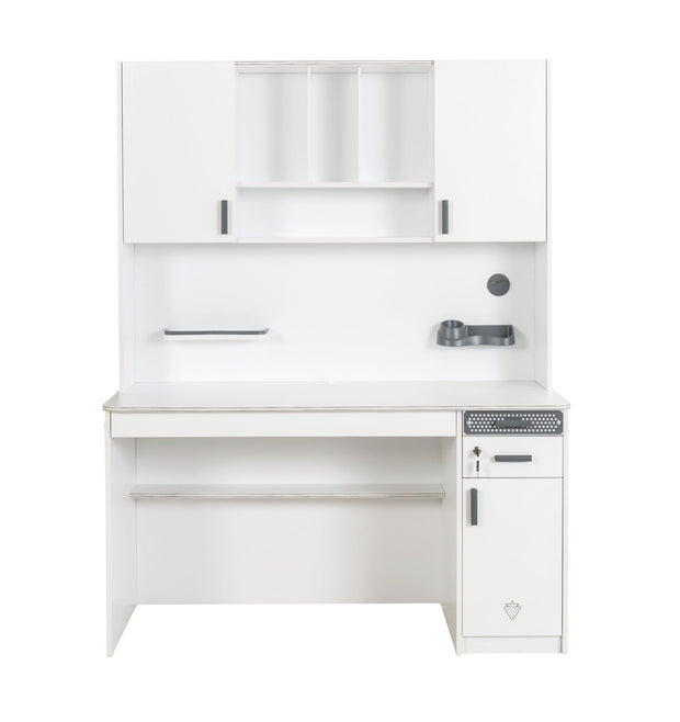 Libreria sospesa a 2 ante in legno Bianco Grande, l136xL28xH104 cm (2)