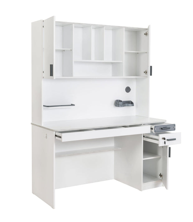 Libreria sospesa a 2 ante in legno Bianco Grande, l136xL28xH104 cm (3)