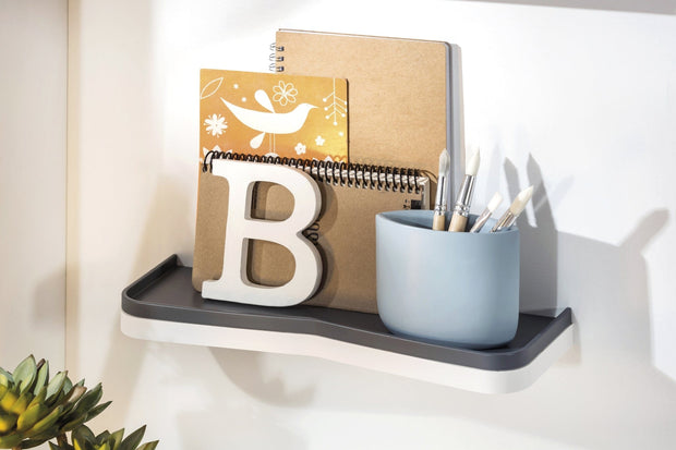 Libreria sospesa a 2 ante in legno Bianco Grande, l136xL28xH104 cm (5)