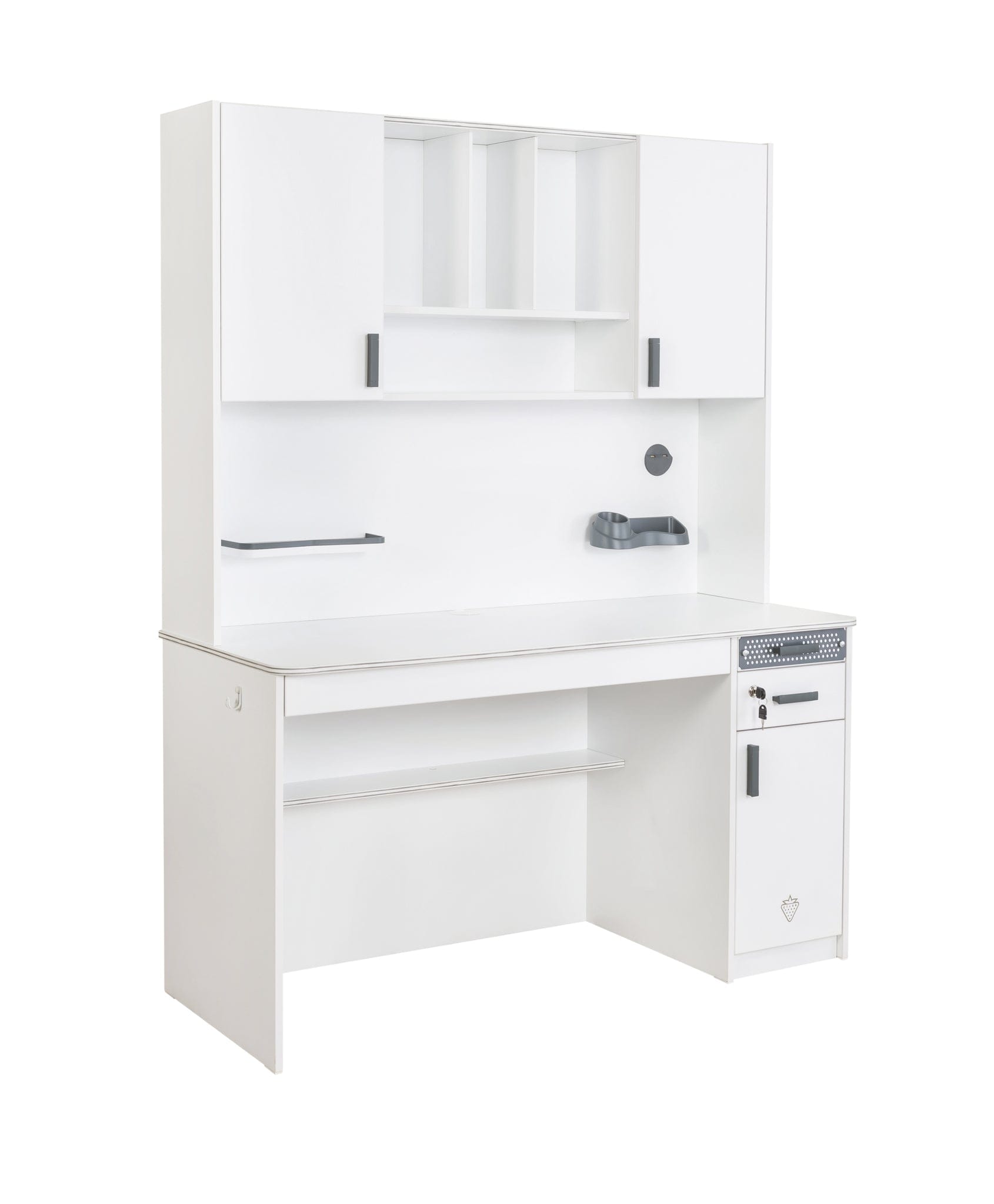 Libreria sospesa a 2 ante in legno Bianco Grande, l136xL28xH104 cm (6)