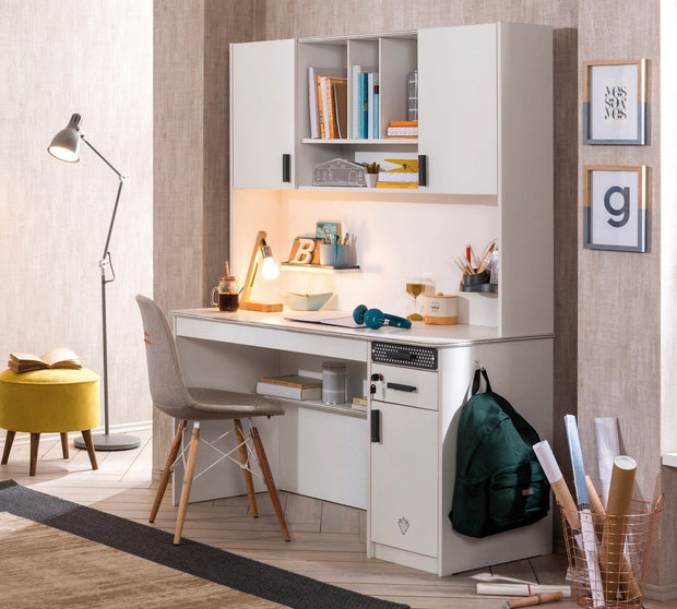 Libreria sospesa a 2 ante in legno Bianco Grande, l136xL28xH104 cm (7)