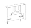 Libreria sospesa a 2 ante in legno Bianco Grande, l136xL28xH104 cm (9)