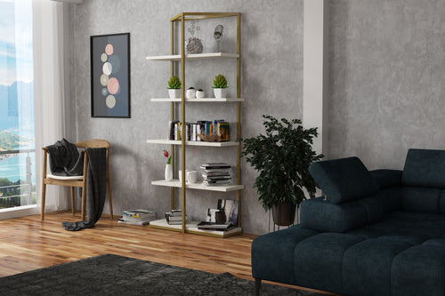 Libreria Wison Oro & WRSLPL-REGAL-LAMINAT-WISO-ZLOTY