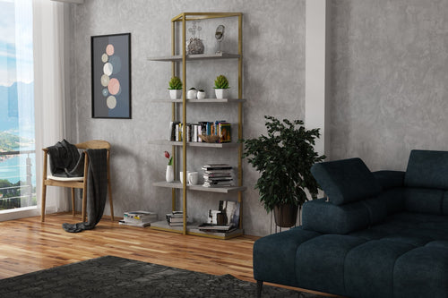 Libreria Wison Oro (1) & WRSLPL-REGAL-LAMINAT-WISO-ZLOTY
