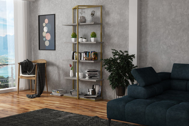 Libreria Wison Oro (1) & WRSLPL-REGAL-LAMINAT-WISO-ZLOTY