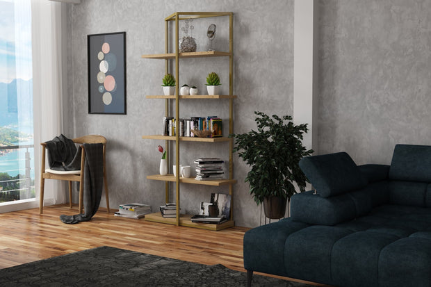 Libreria Wison Oro (2) & WRSLPL-REGAL-LAMINAT-WISO-ZLOTY