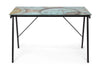 Bizzotto Masa de birou din sticla si metal, pentru copii Gulliver Multicolor / Negru, L113xl58xH73 cm