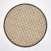 Halmar Masa de cafea din MDF, ratan si lemn Jakobe Natural / Negru, Ø39xH44 cm