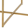 Actona Masa de cafea din sticla si metal, Alisma II Square Verde Inchis / Auriu, L50xl50xH42 cm