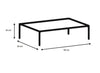 Actona Masa de cafea din sticla si metal, Alisma II Square Verde Inchis / Auriu, L50xl50xH42 cm