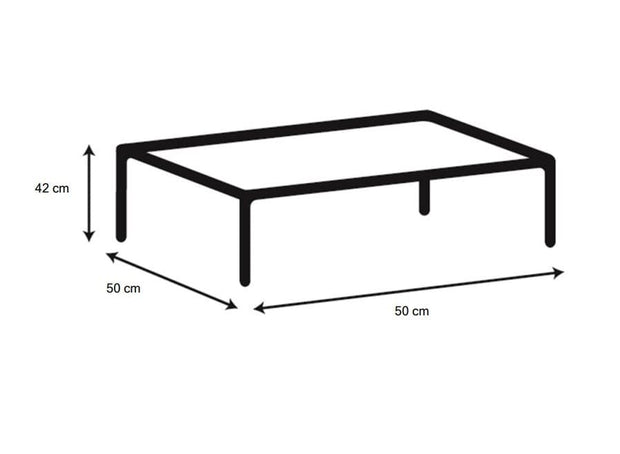Actona Masa de cafea din sticla si metal, Alisma II Square Verde Inchis / Auriu, L50xl50xH42 cm