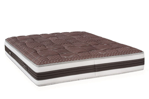 Materasso con molle micro-pocket e memory schiuma, Rivestimento sfoderabile trattato al latte e cioccolato, Pocket Memory Chocolate, 28 cm (1)