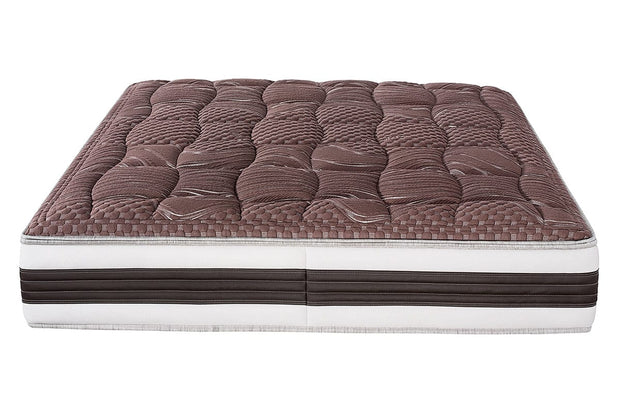 Materasso con molle micro-pocket e memory schiuma, Rivestimento sfoderabile trattato al latte e cioccolato, Pocket Memory Chocolate, 28 cm (2)