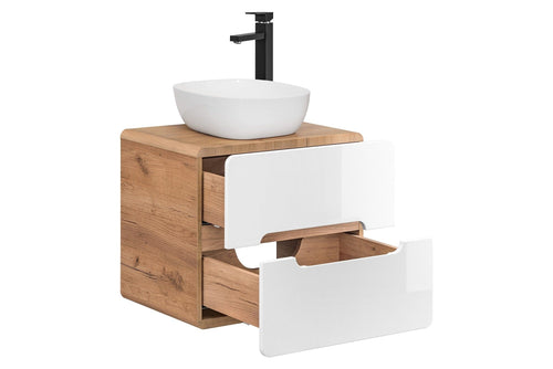 Mobile bagno con lavabo 60 cm / 41 cm Aruba Bianco (1)