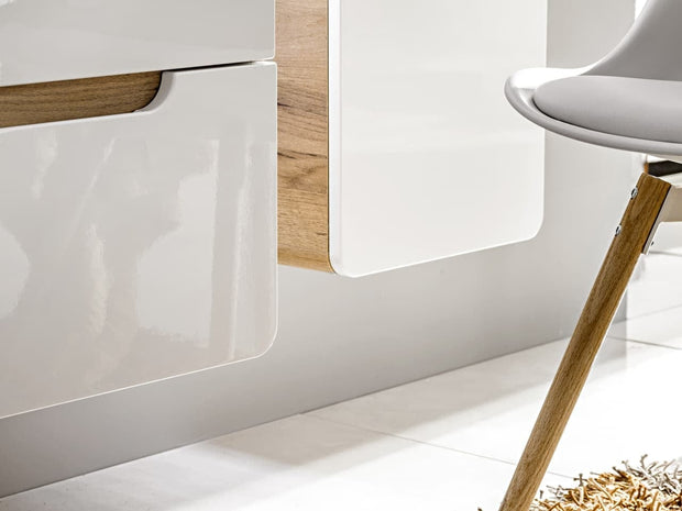 Mobile bagno con lavabo 60 cm / 41 cm Aruba Bianco (9)