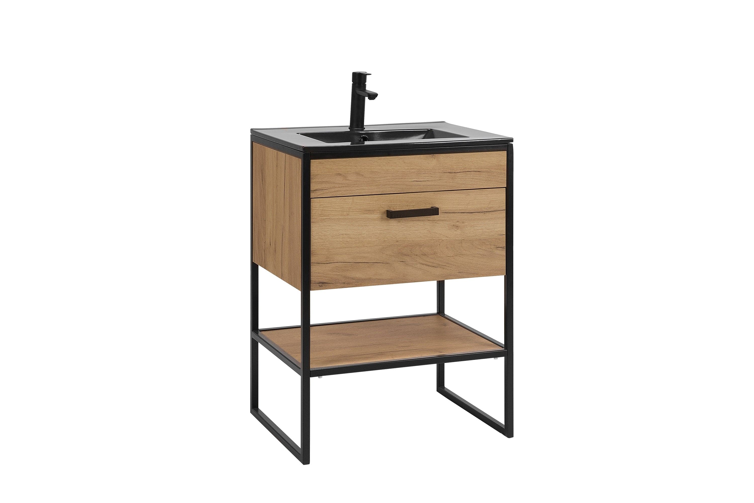 Mobile bagno con lavabo 60 cm / 61 cm Brooklin Quercia