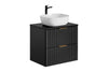 Mobile bagno con lavabo 60 cm Adel Matt Nero