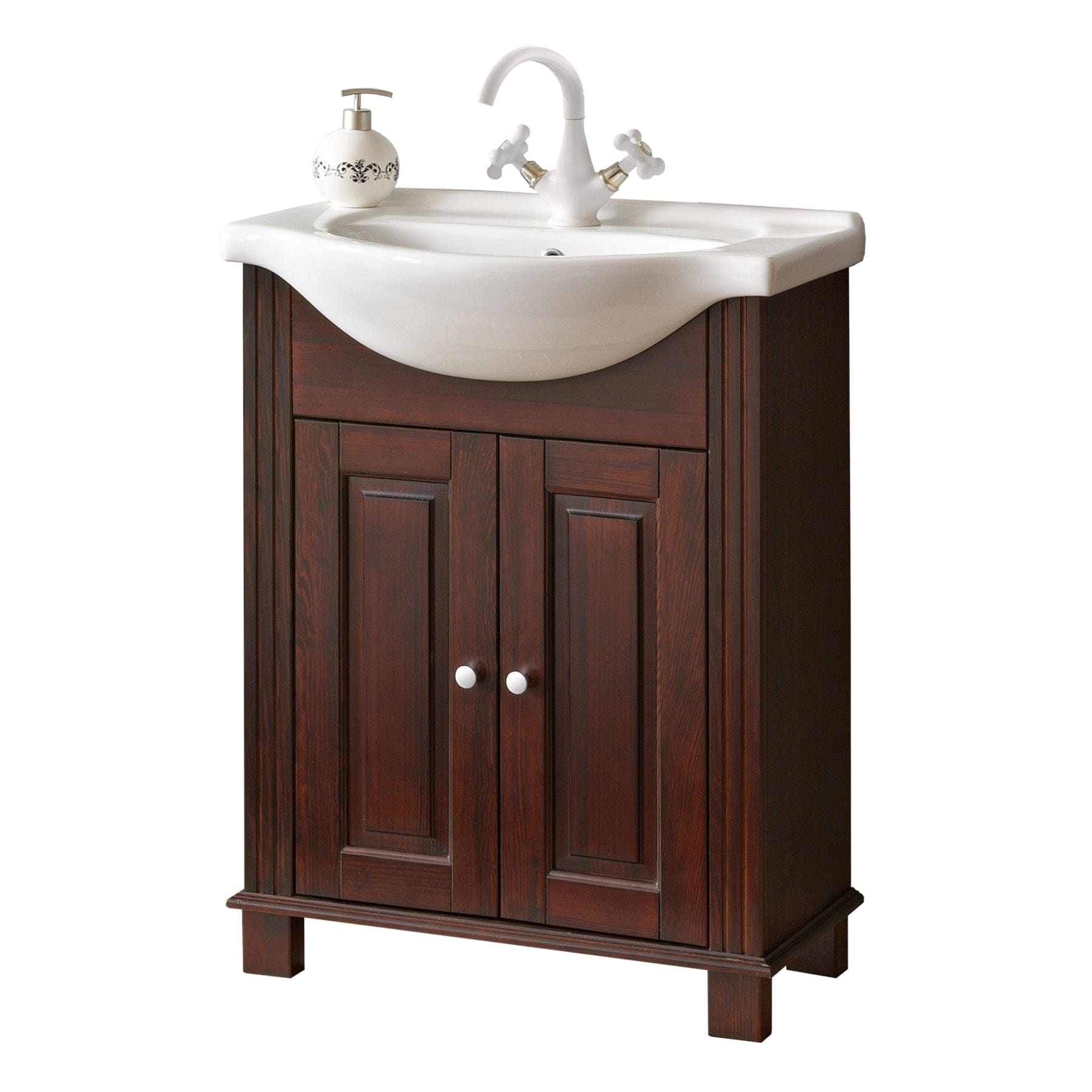 Mobile bagno con lavabo 65 cm Retro Wengè