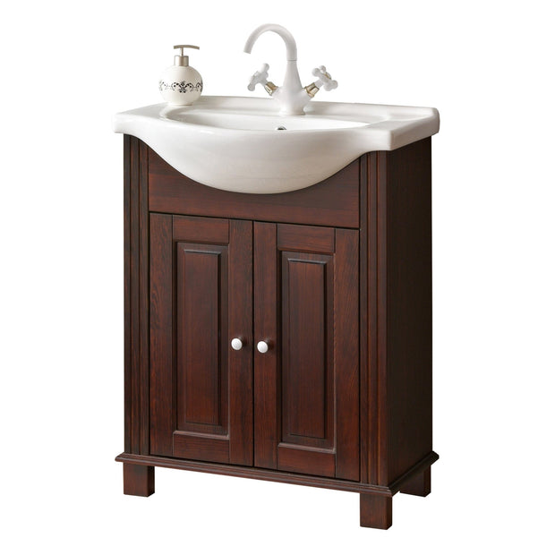 Mobile bagno con lavabo 65 cm Retro Wengè