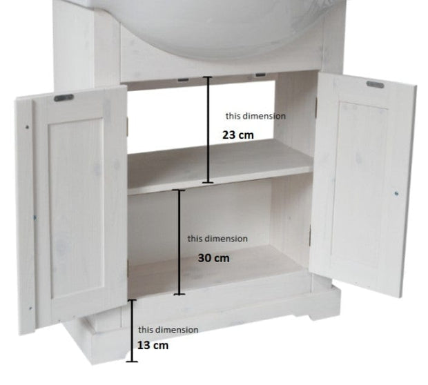 Mobile bagno con lavabo 65 cm Romantic Bianco (3)