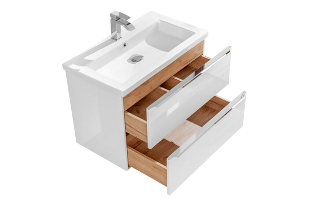 Mobile bagno con lavabo 80 cm / 81 cm Capri Bianco (2)