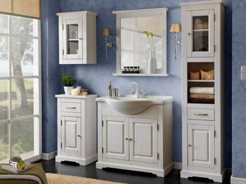 Mobile bagno con lavabo 85 cm Romantic Bianco (1)