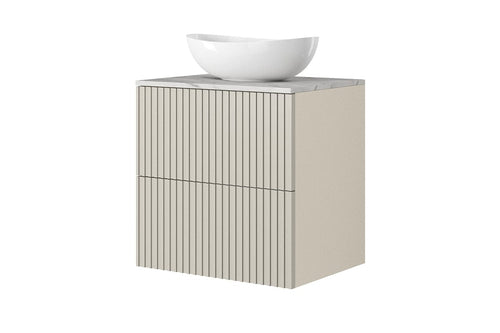 Mobile bagno con lavabo da appoggio 60 cm Nicole Crema