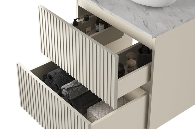 Mobile bagno con lavabo da appoggio 60 cm Nicole Crema (2)