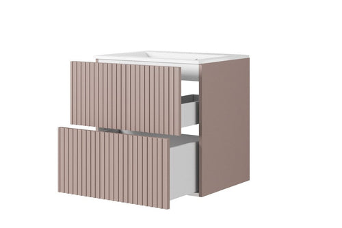 Mobile bagno con lavabo integrato 60 cm Nicole Rosa (1)