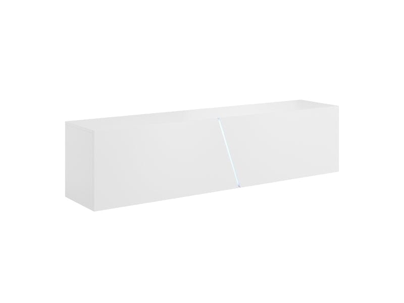 Mobile TV con 2 ante e illuminazione LED Simina Bianco