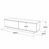 Mobile TV con 2 ante Fonda FN1-RT Stone Grigio (4)