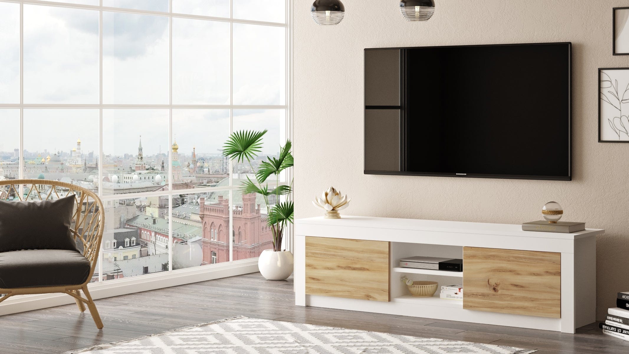 Mobile TV con 2 ante Luvio LV12-WK Bianco (2)