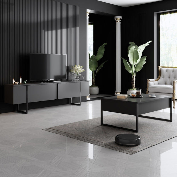 Mobile TV con 2 ante Luxe Antracite (1)